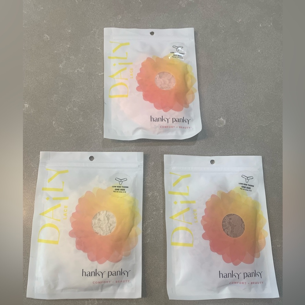 HANKY PANKY Lot of 3 Low Rise Thongs